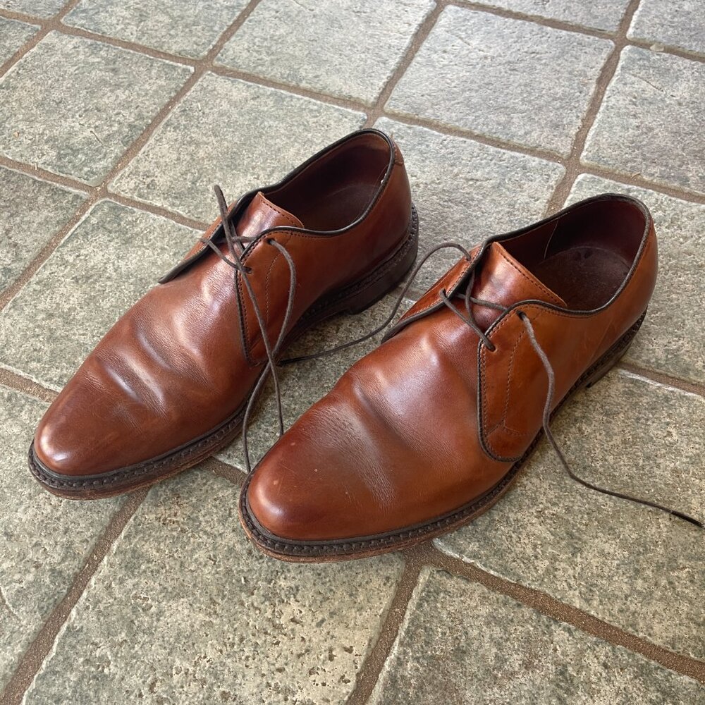 Allen Edmonds Jodox saddle tan leather shoes, men's 8